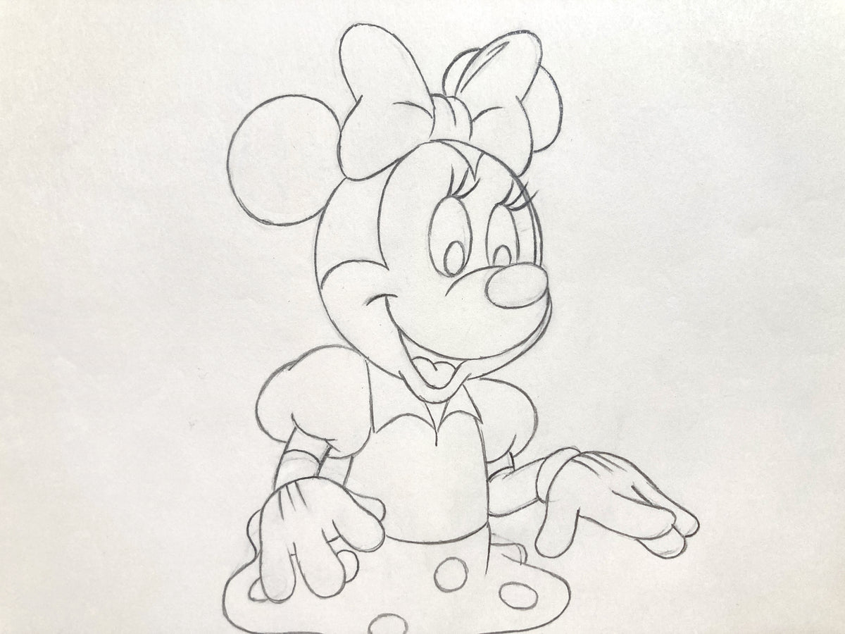 Minnie Mouse Original Production Used Animation Drawing for Television Commercial (Walt Disney, c. 1980s-1990s). For sale on FLIP Gallery