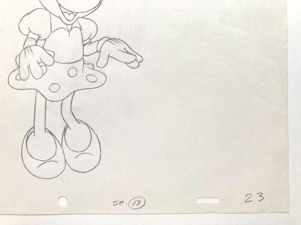 Minnie Mouse Original Production Used Animation Drawing for Television Commercial (Walt Disney, c. 1980s-1990s). For sale on FLIP Gallery