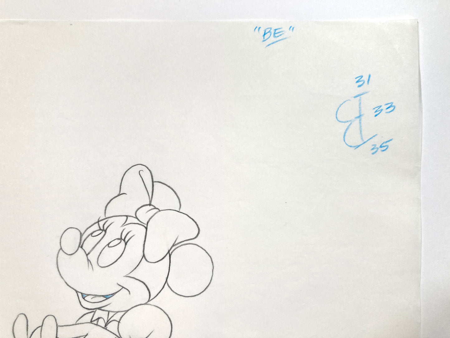 Minnie Mouse : Original Production Used Animation Drawing for Television Commercial (Walt Disney, c. 1980s-1990s). For sale on FLIP Gallery