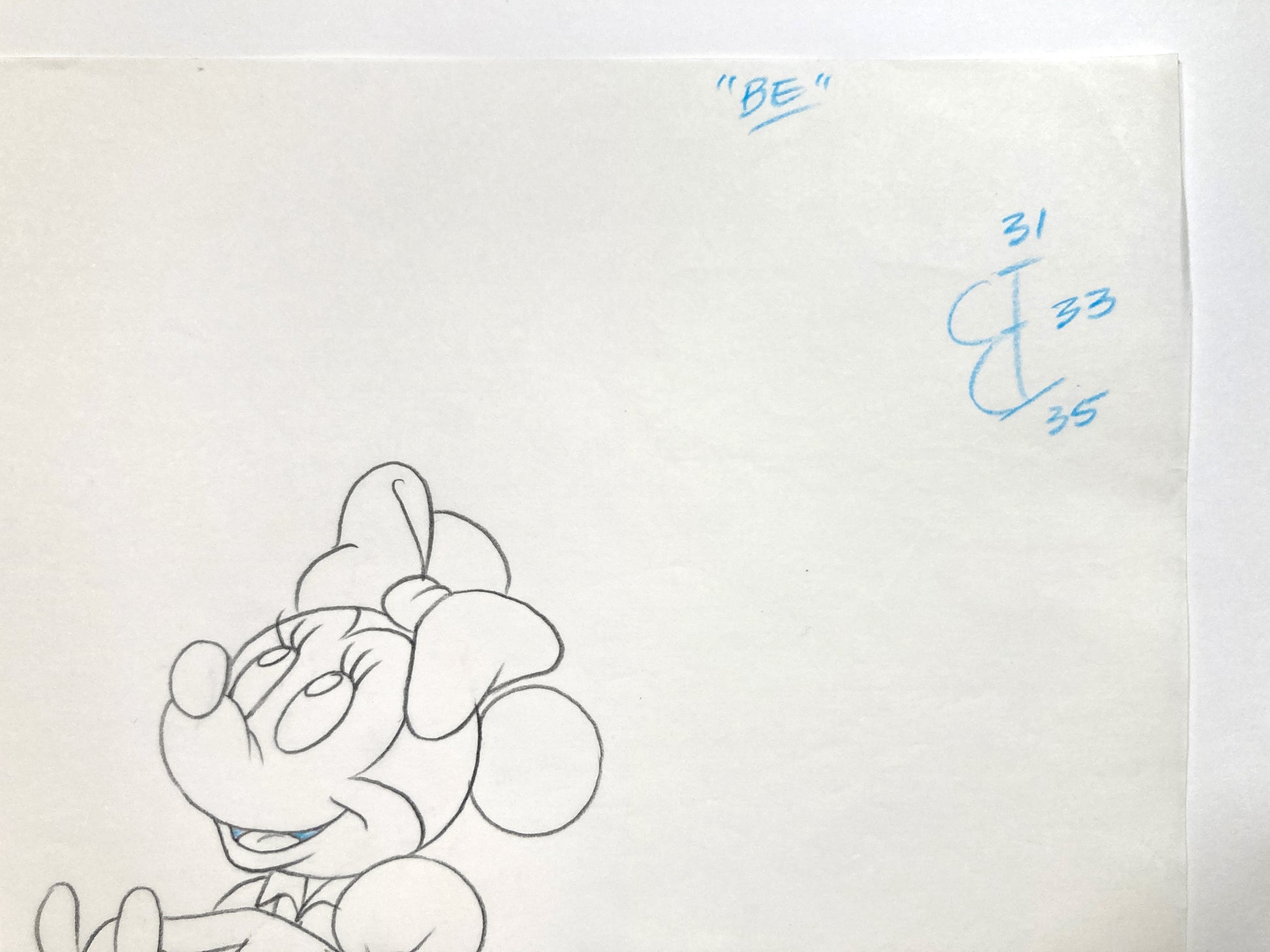 Minnie Mouse : Original Production Used Animation Drawing for Television Commercial (Walt Disney, c. 1980s-1990s). For sale on FLIP Gallery