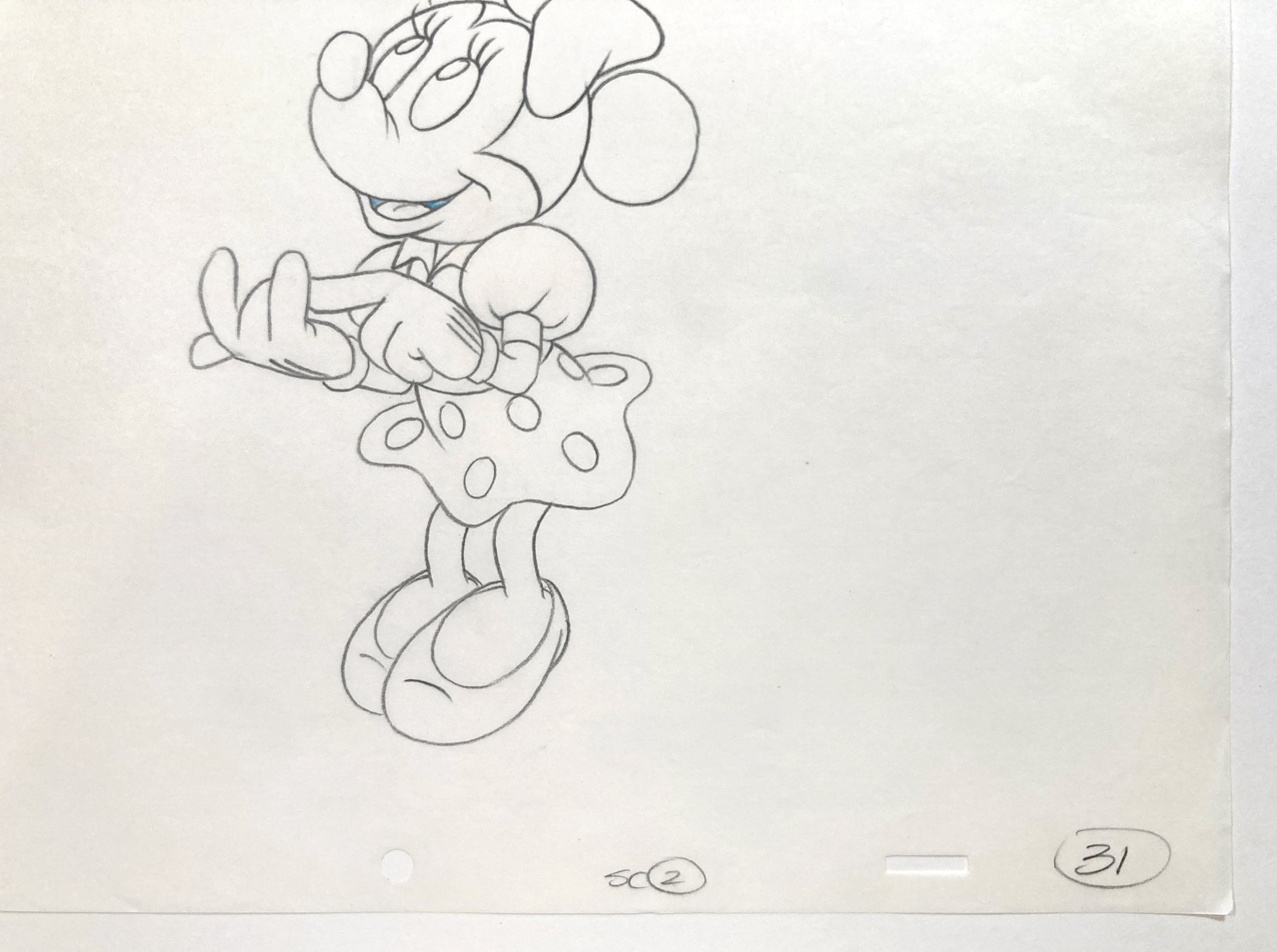 Minnie Mouse : Original Production Used Animation Drawing for Television Commercial (Walt Disney, c. 1980s-1990s). For sale on FLIP Gallery