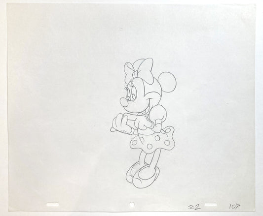 Minnie Mouse : Original Production Used Animation Drawing for Television Commercial (Walt Disney, c. 1980s-1990s). For sale on FLIP Gallery