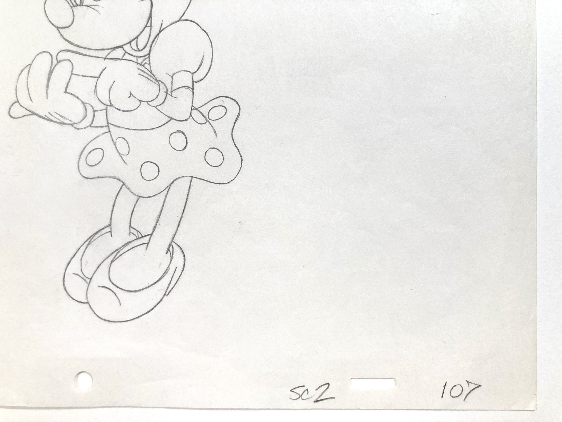 Minnie Mouse : Original Production Used Animation Drawing for Television Commercial (Walt Disney, c. 1980s-1990s). For sale on FLIP Gallery
