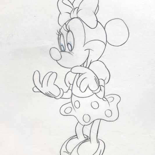Minnie Mouse Original Production Used Animation Drawing for Television Commercial (Walt Disney, c. 1980s-1990s). For sale on FLIP Gallery