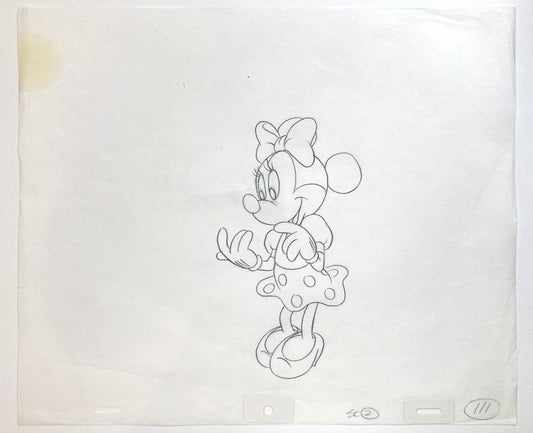 Minnie Mouse Original Production Used Animation Drawing for Television Commercial (Walt Disney, c. 1980s-1990s). For sale on FLIP Gallery