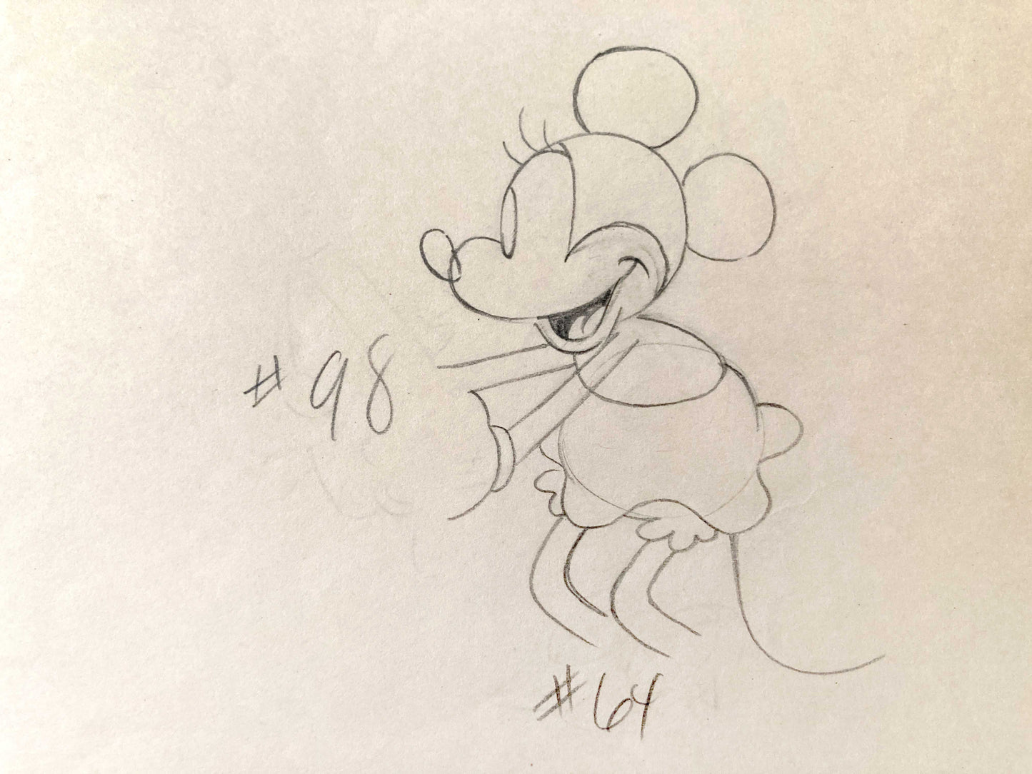Original Production Drawing of Minnie Mouse