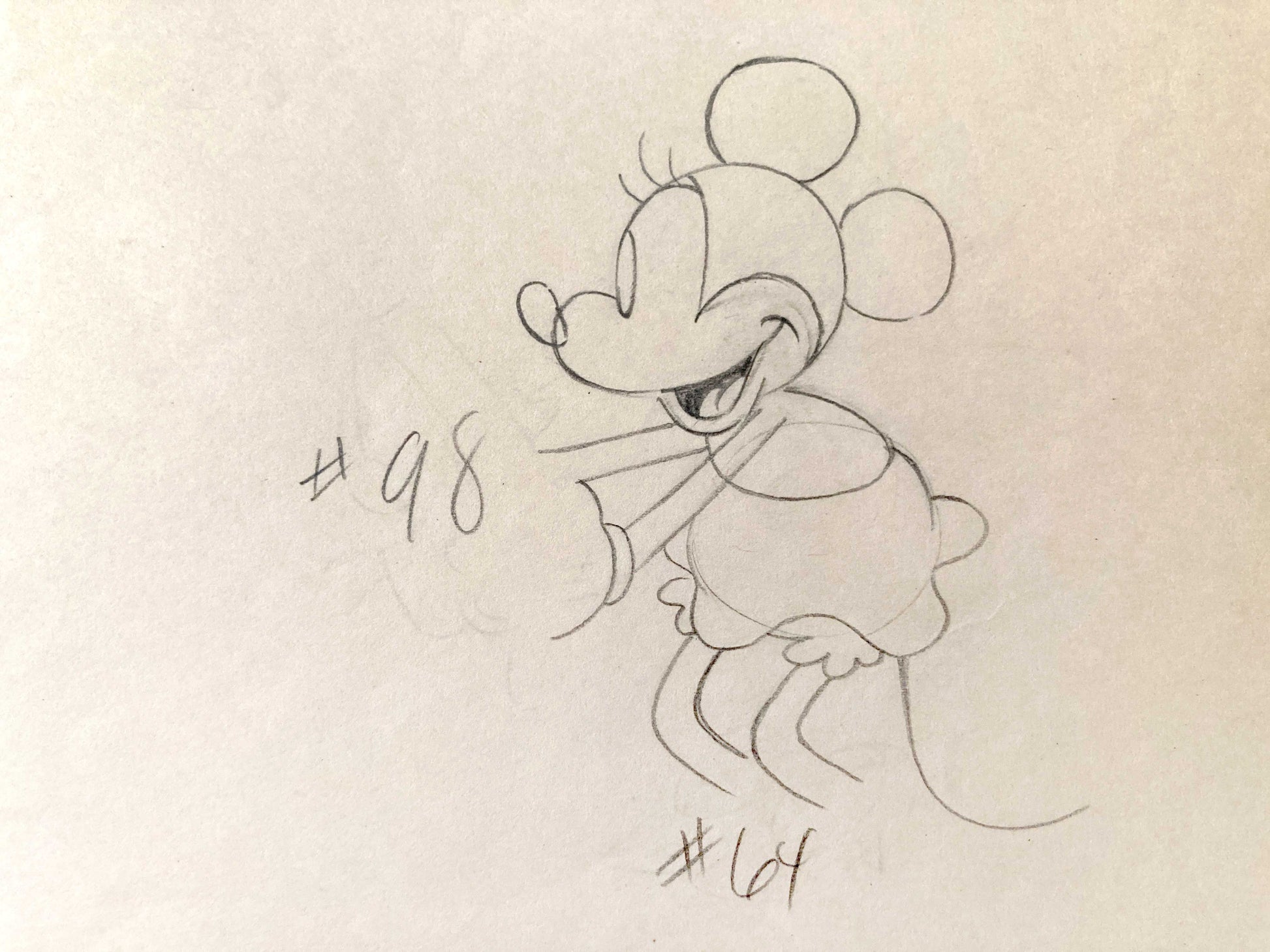 Original Production Drawing of Minnie Mouse