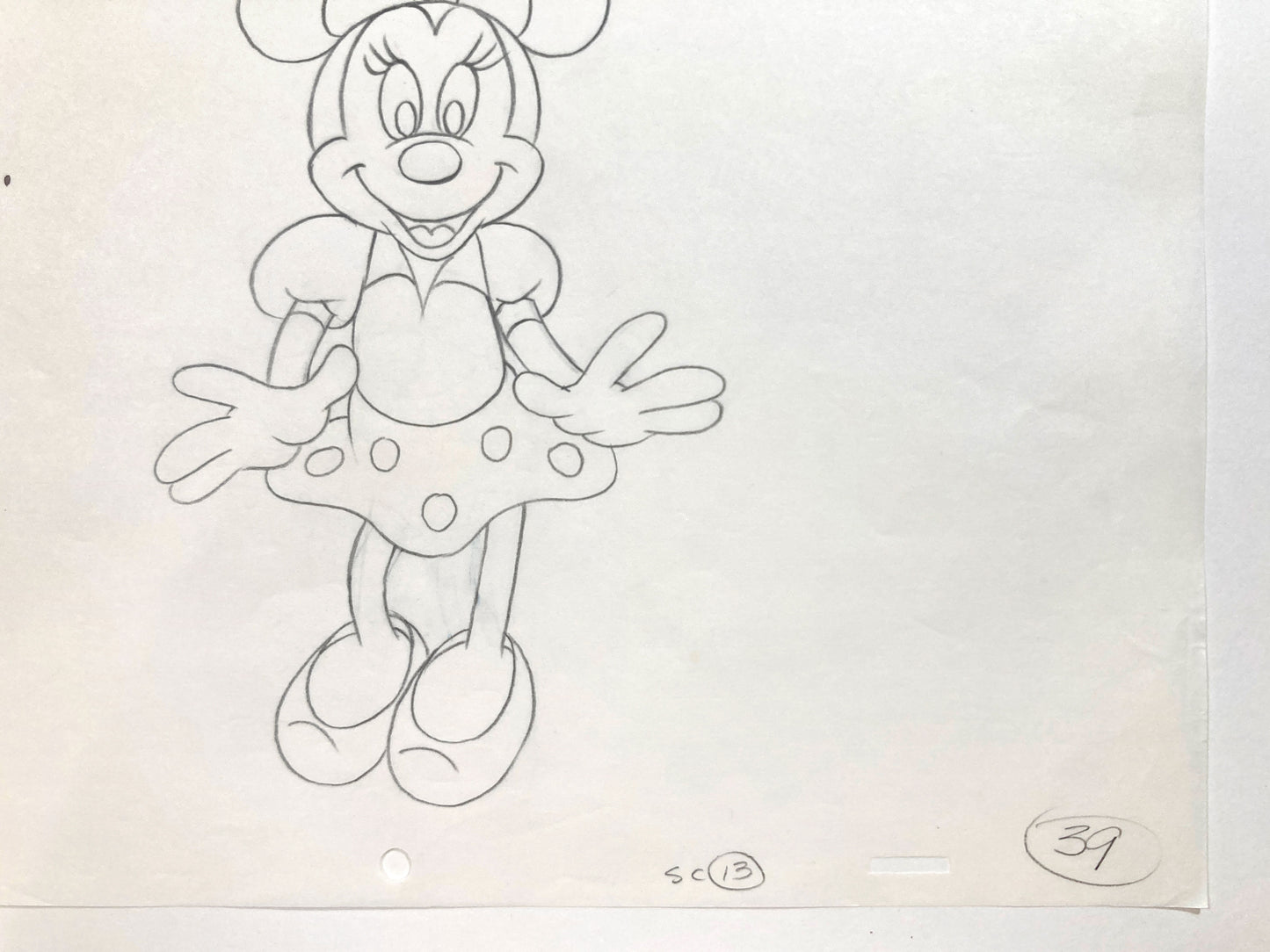 Minnie Mouse : Original Production Used Animation Drawing for Television Commercial (Walt Disney, c. 1980s-1990s). For sale on FLIP Gallery