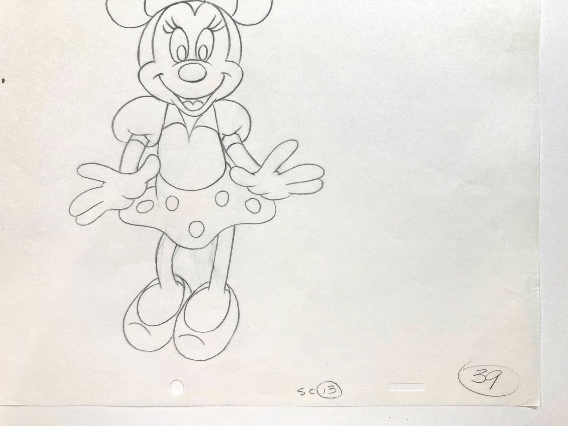 Minnie Mouse : Original Production Used Animation Drawing for Television Commercial (Walt Disney, c. 1980s-1990s). For sale on FLIP Gallery