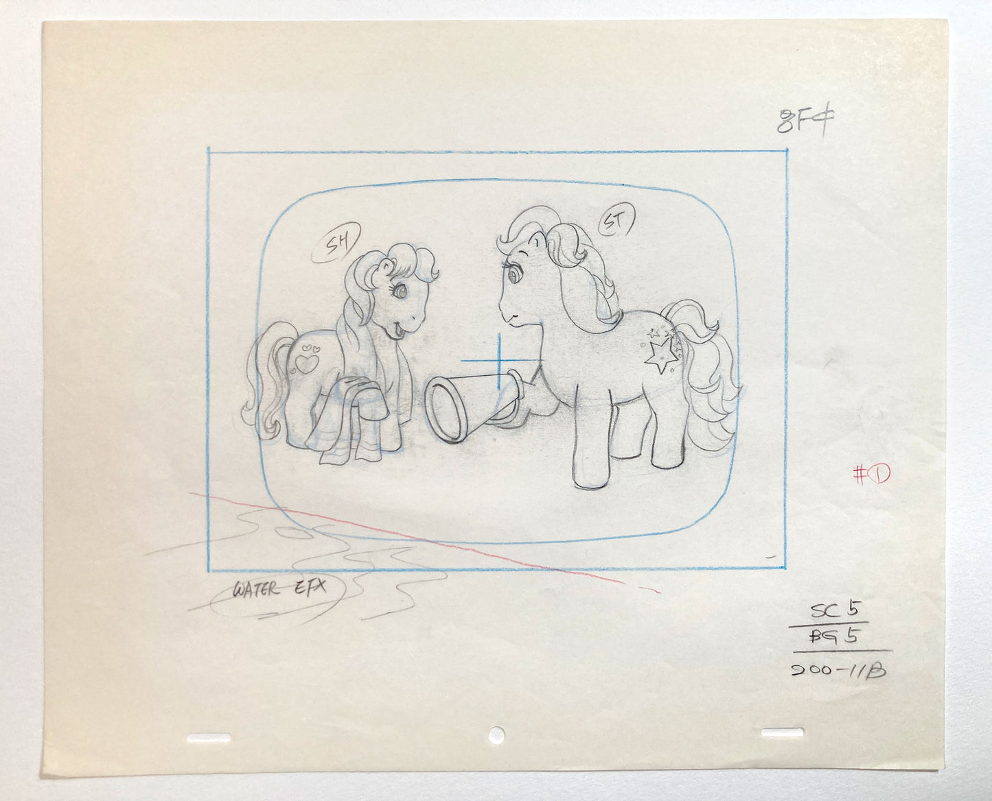 My Little Pony : Original Animation Layout Drawing (1986). For sale on FLIP Gallery