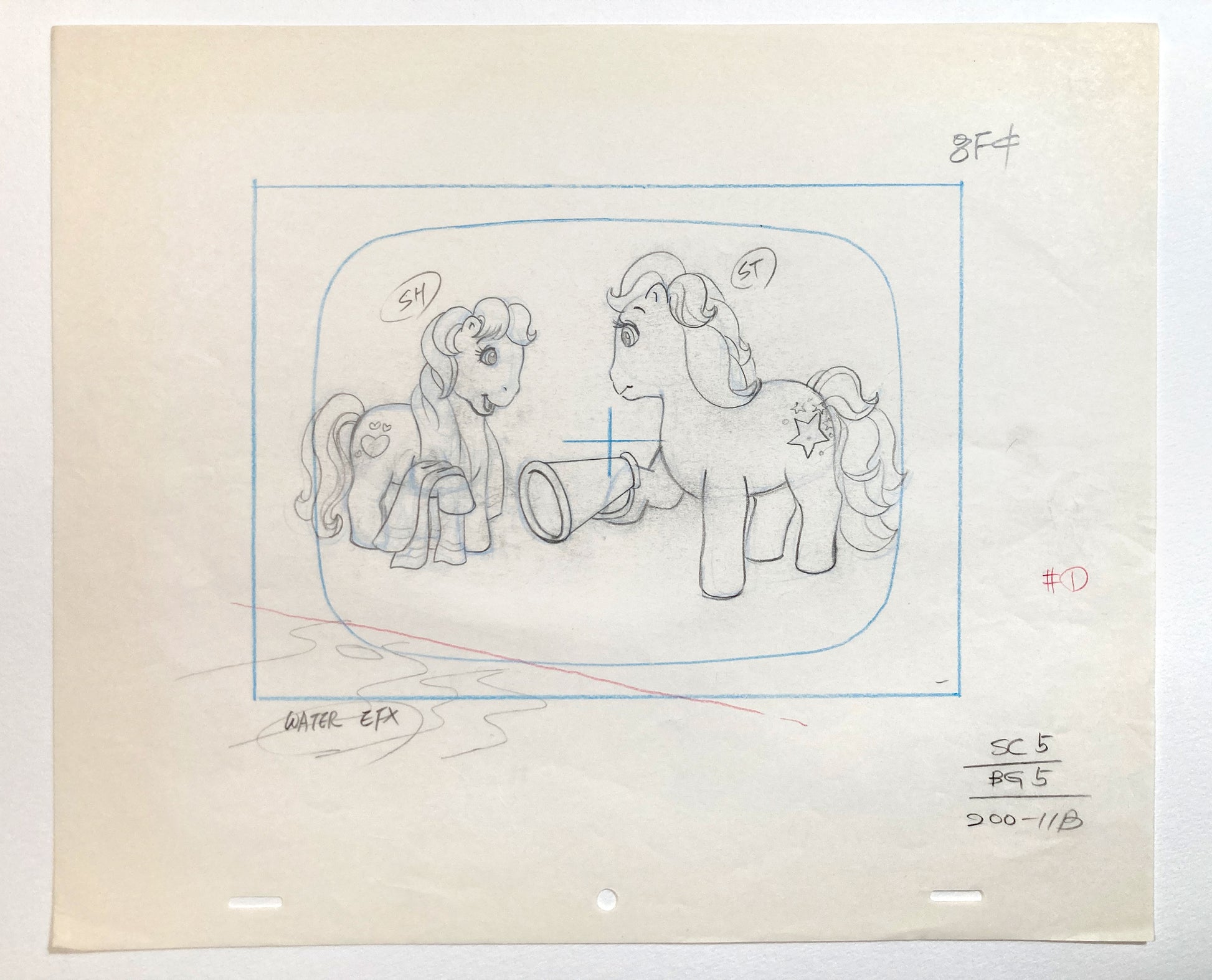 My Little Pony : Original Animation Layout Drawing (1986). For sale on FLIP Gallery