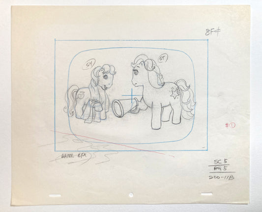 My Little Pony : Original Animation Layout Drawing (1986). For sale on FLIP Gallery