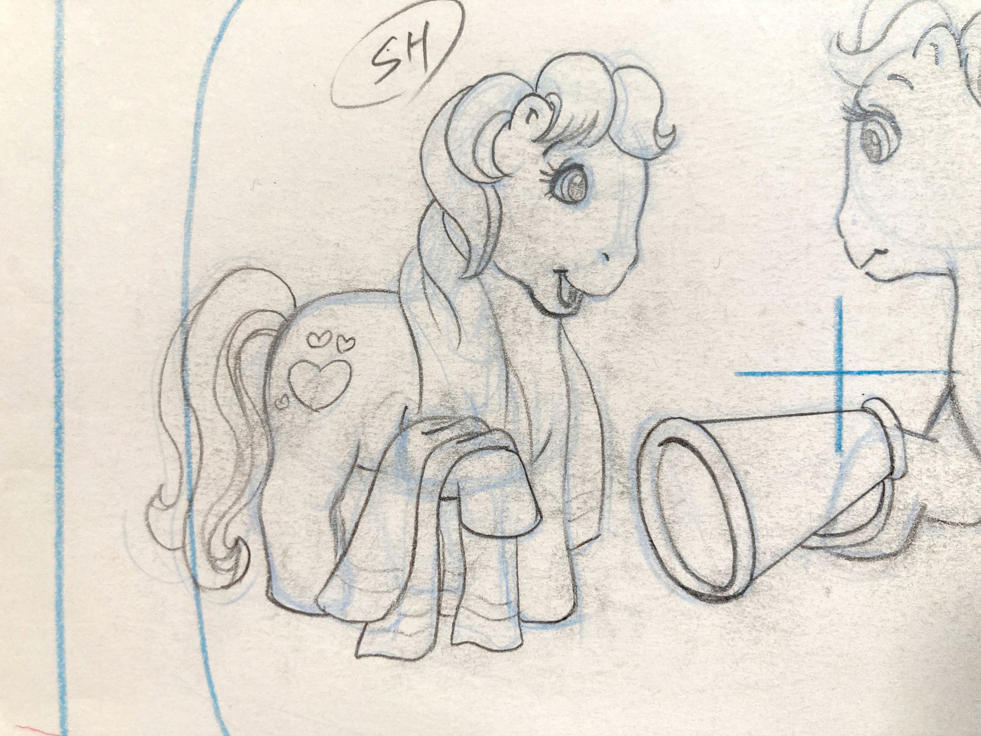 My Little Pony : Original Animation Layout Drawing (1986). For sale on FLIP Gallery