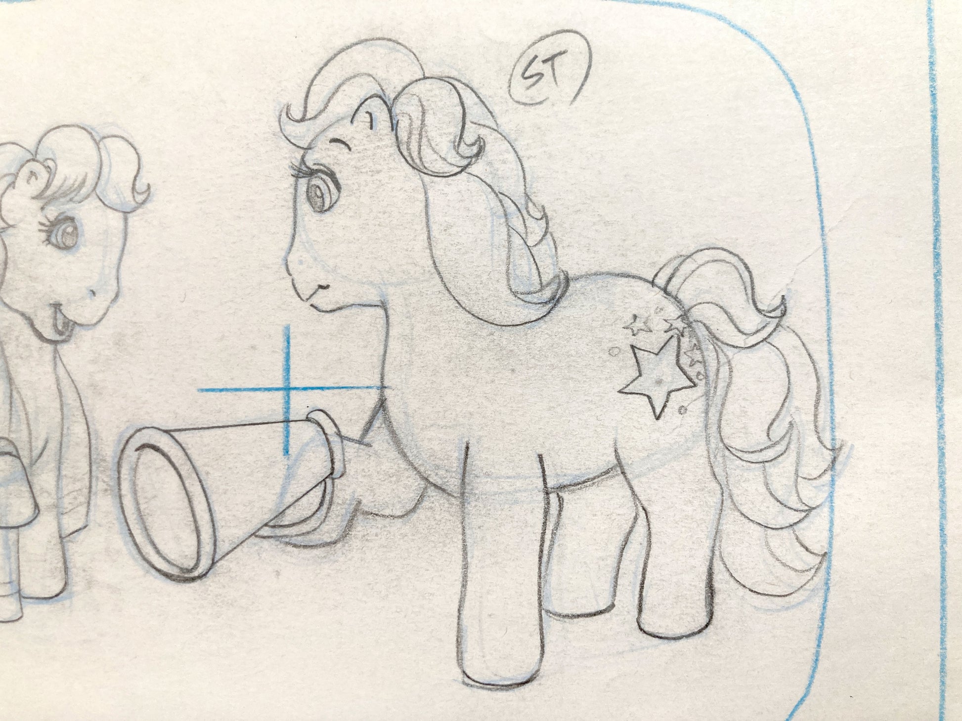 My Little Pony : Original Animation Layout Drawing (1986). For sale on FLIP Gallery