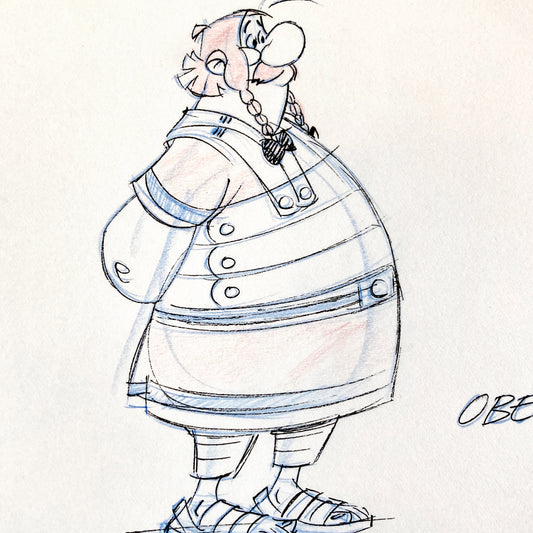 Asterix Versus Caesar Original Animation Art Signed by Dino Athanassiou (Gaumont Studios, 1985)