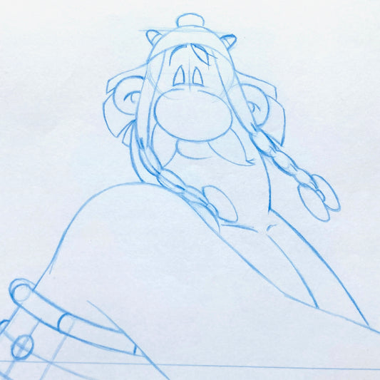 Asterix in America Obelix : Original animation production drawing. For sale on FLIP Gallery