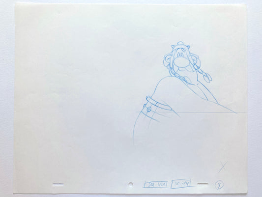 Asterix in America Obelix : Original animation production drawing. For sale on FLIP Gallery