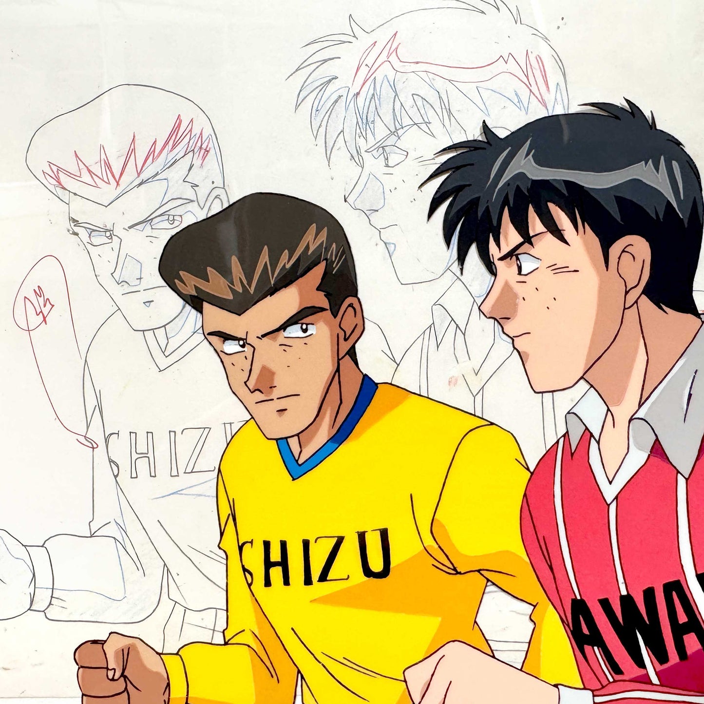 Offside Soccer : Original Animation Production Art Cel and Matching Drawing (1990’s). For sale on FLIP Gallery