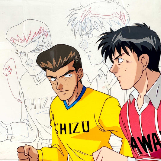 Offside Soccer : Original Animation Production Art Cel and Matching Drawing (1990’s). For sale on FLIP Gallery
