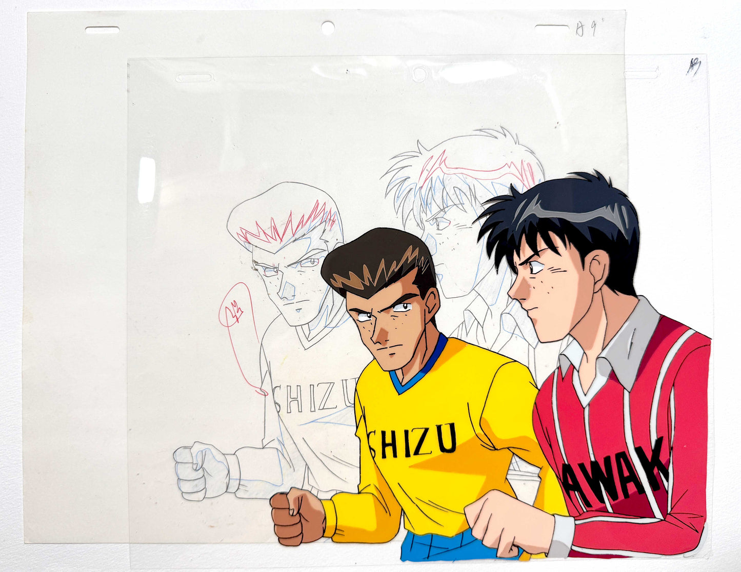 Offside Soccer : Original Animation Production Art Cel and Matching Drawing (1990’s). For sale on FLIP Gallery