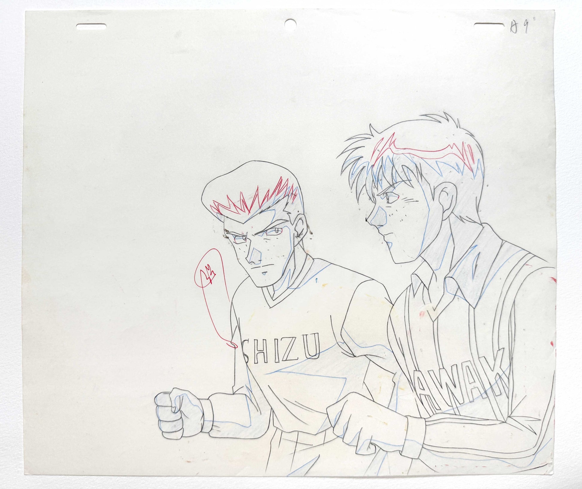 Offside Soccer : Original Animation Production Art Cel and Matching Drawing (1990’s). For sale on FLIP Gallery