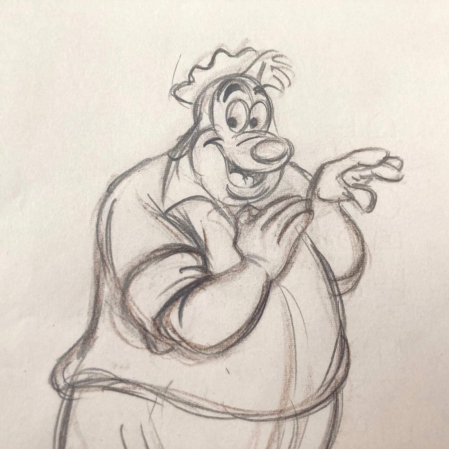 Two Weeks Vacation : Goofy Mechanic Original Production Used Animation Drawing (Walt Disney, 1952). For sale on FLIP Gallery