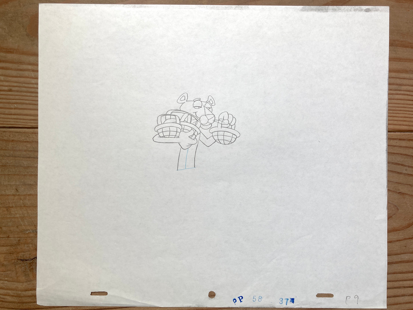 Original Production Used Animation Drawing of The Pink Panther (From the 80's)