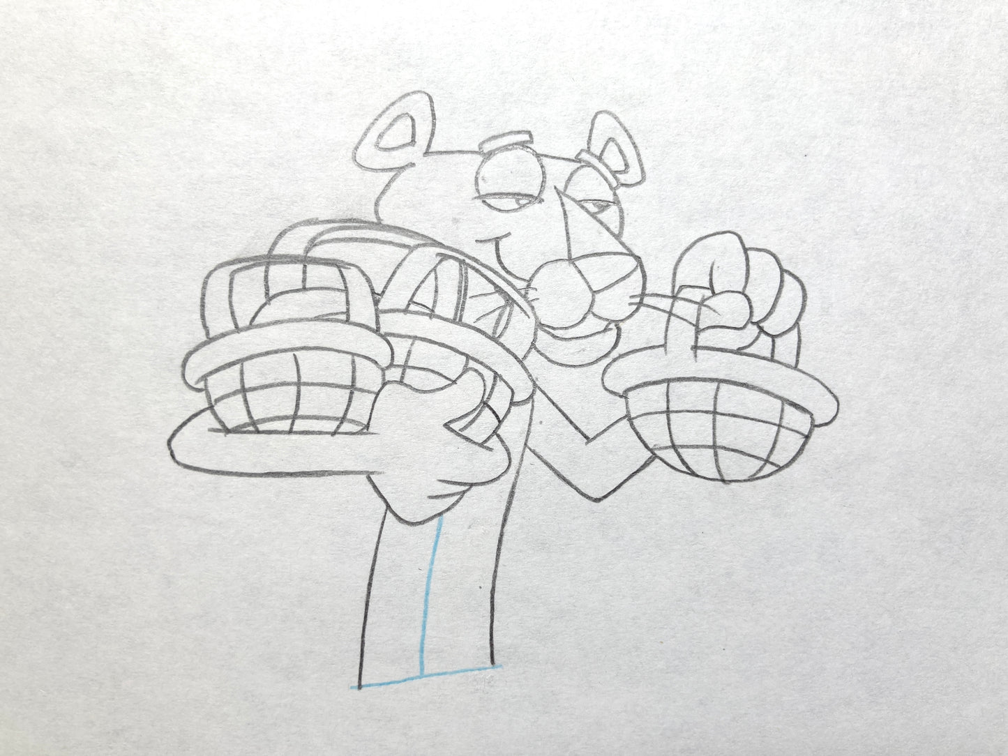 Original Production Used Animation Drawing of The Pink Panther (From the 80's)