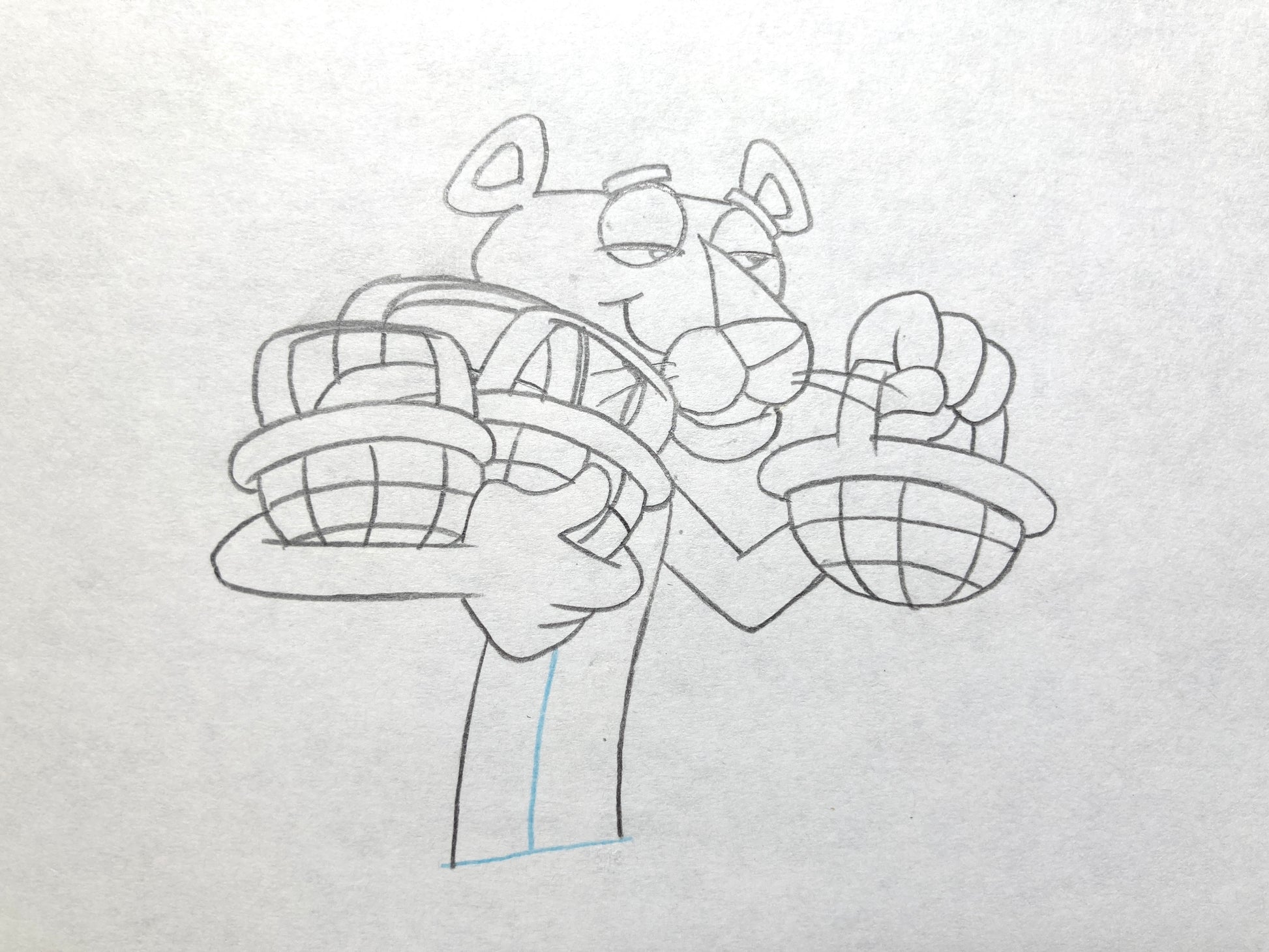Original Production Used Animation Drawing of The Pink Panther (From the 80's)