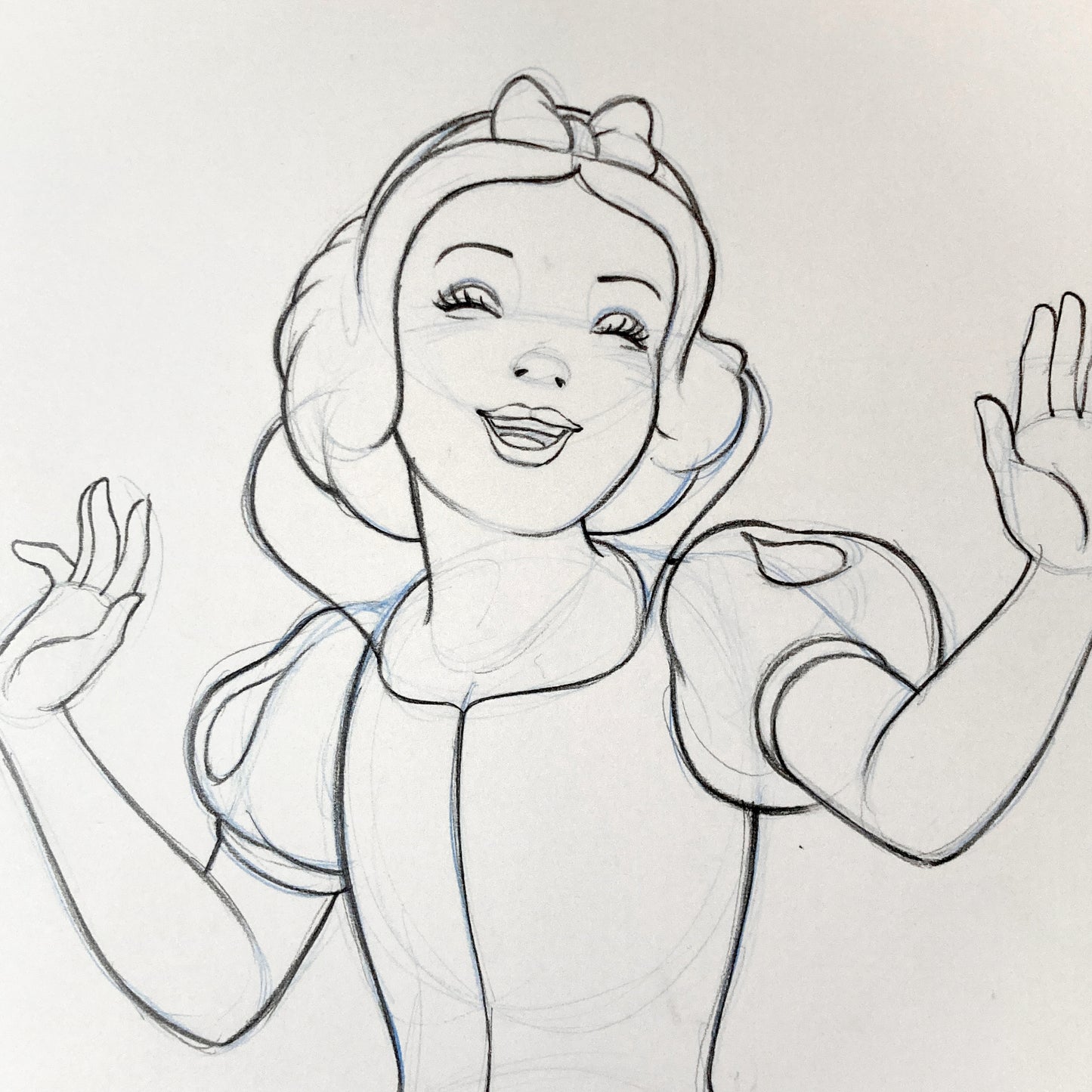 Original Snow White Drawing for Disney Magazine – Unique Signed Artwork. For sale on FLIP Gallery