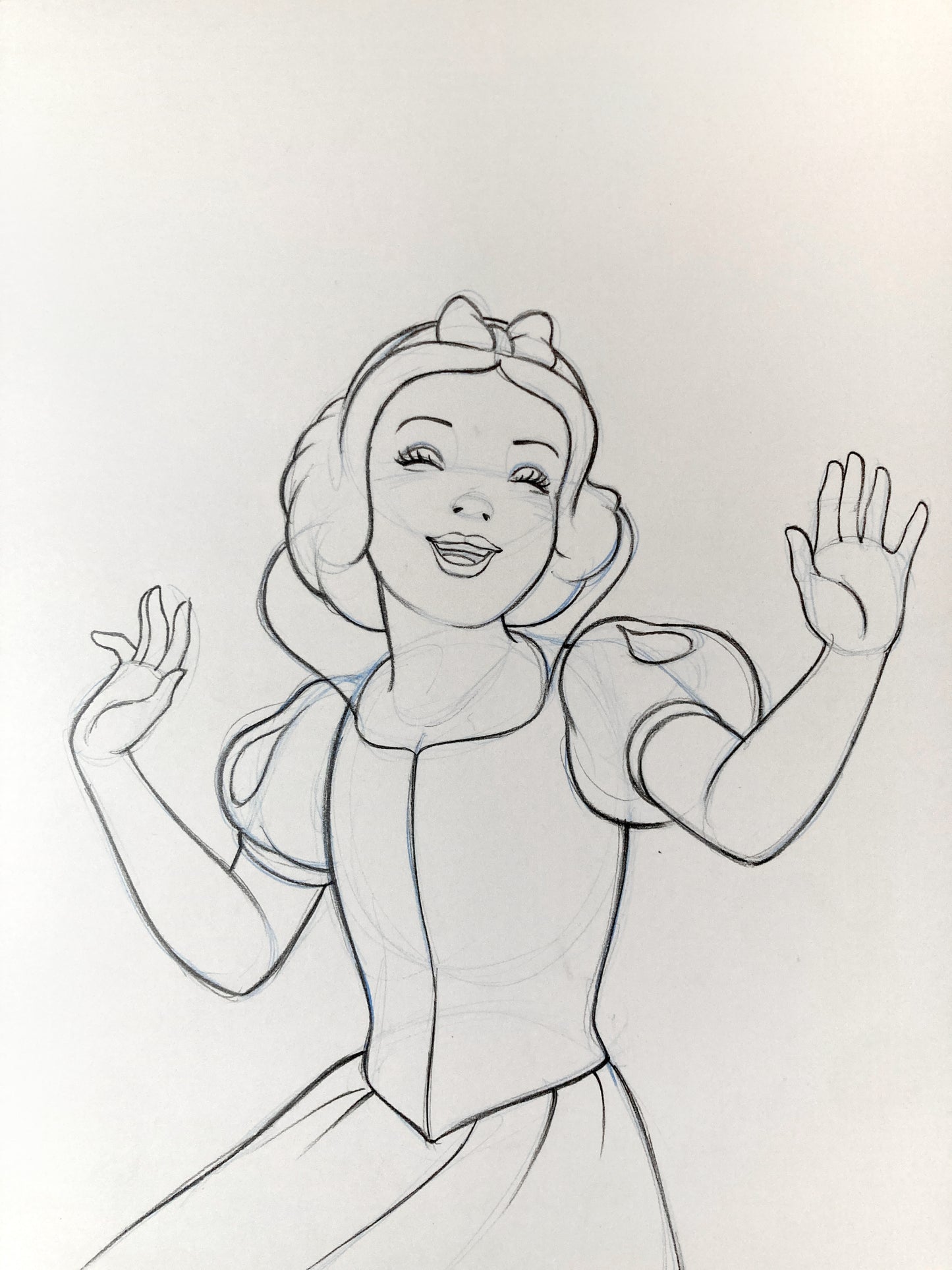 Original Snow White Drawing for Disney Magazine – Unique Signed Artwork. For sale on FLIP Gallery