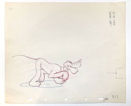 Society Dog Show : Original Pluto Animation Production Drawing (Walt Disney, 1939). For sale on FLIP Gallery