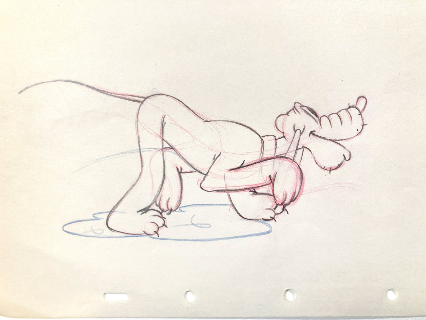 Society Dog Show : Original Pluto Animation Production Drawing (Walt Disney, 1939). For sale on FLIP Gallery