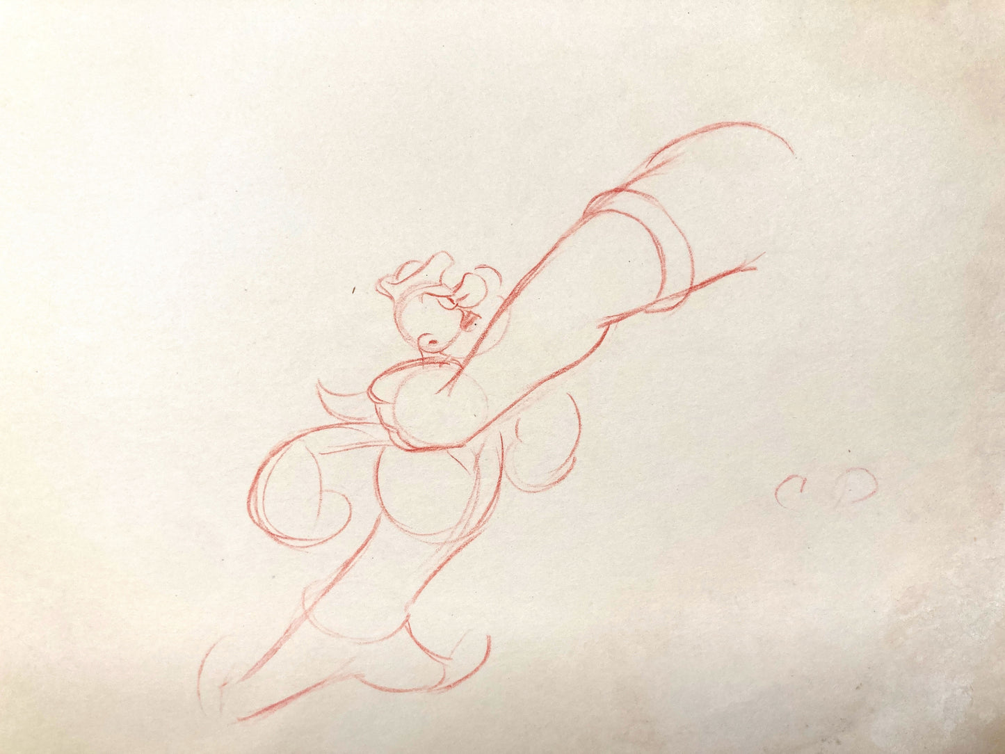 POPEYE : Vintage Original Animation Drawing from Fleischer Studios (1933–1942). For sale on FLIP Gallery