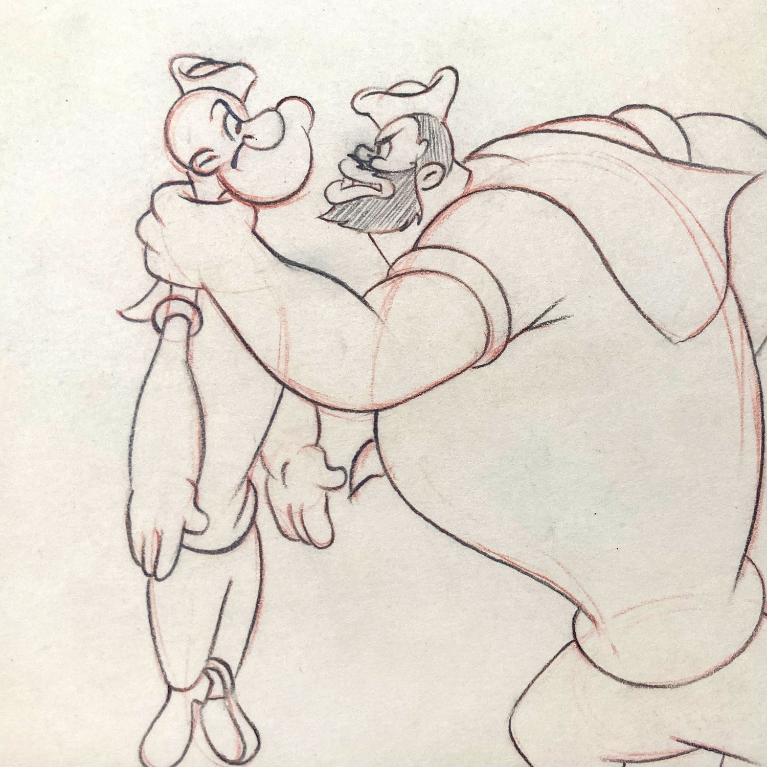 POPEYE Vintage Original Animation Drawing from Fleischer Studios (1933–1942). For sale on FLIP Gallery