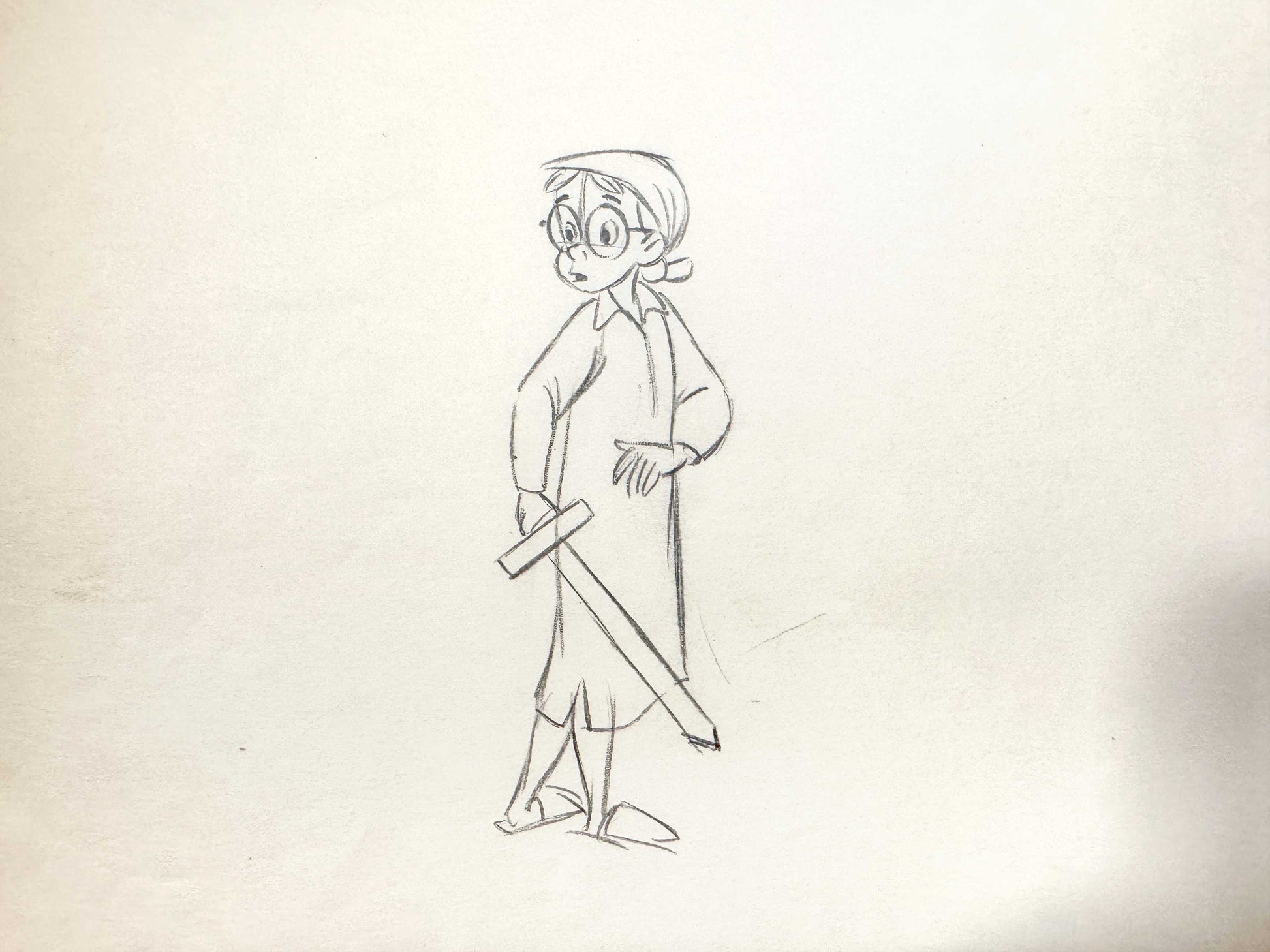 Peter Pan John Darling Original Animation Production Drawing (Walt Disney, 1953). For sale on FLIP Gallery