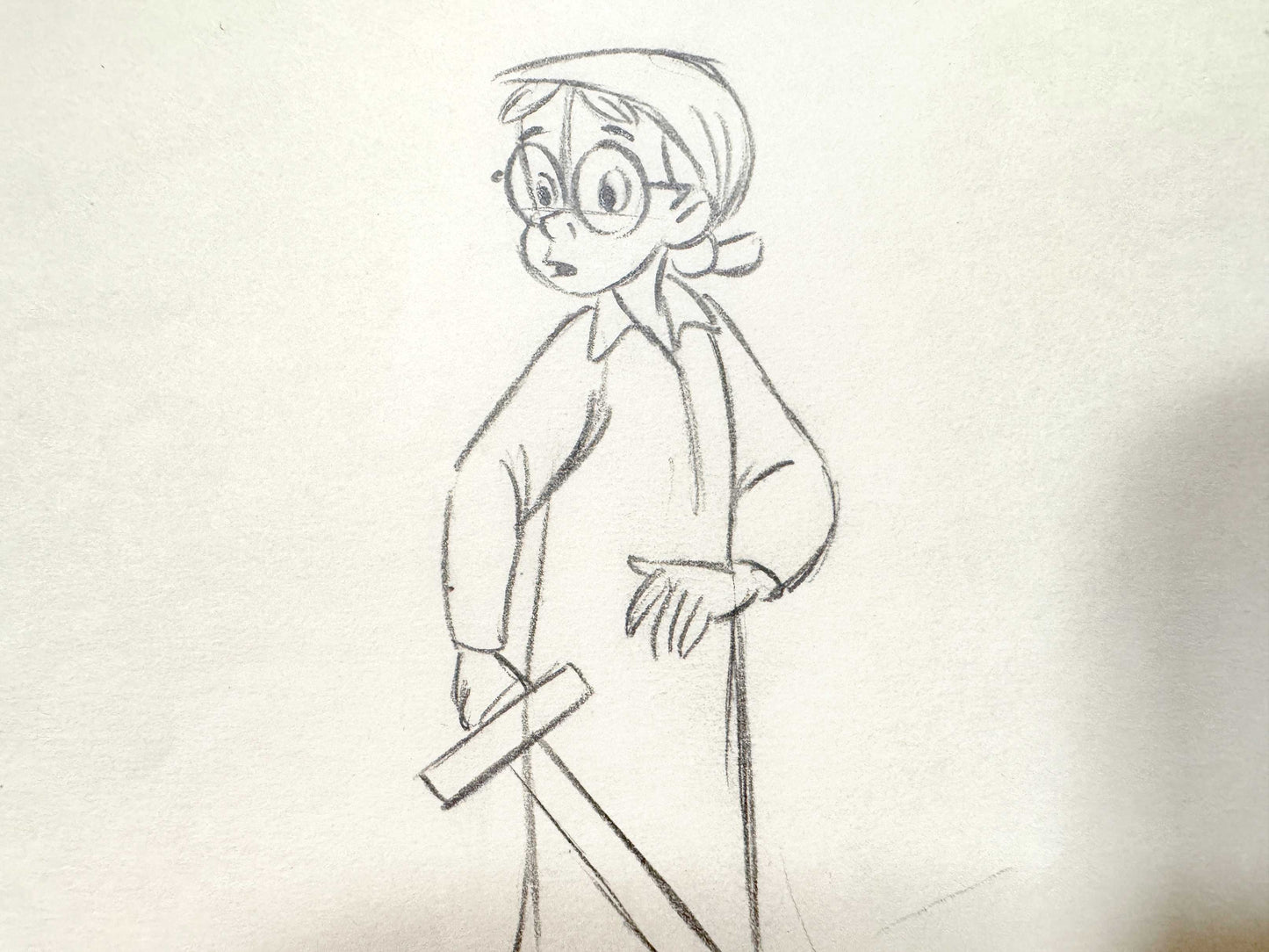 Peter Pan John Darling Original Animation Production Drawing (Walt Disney, 1953). For sale on FLIP Gallery