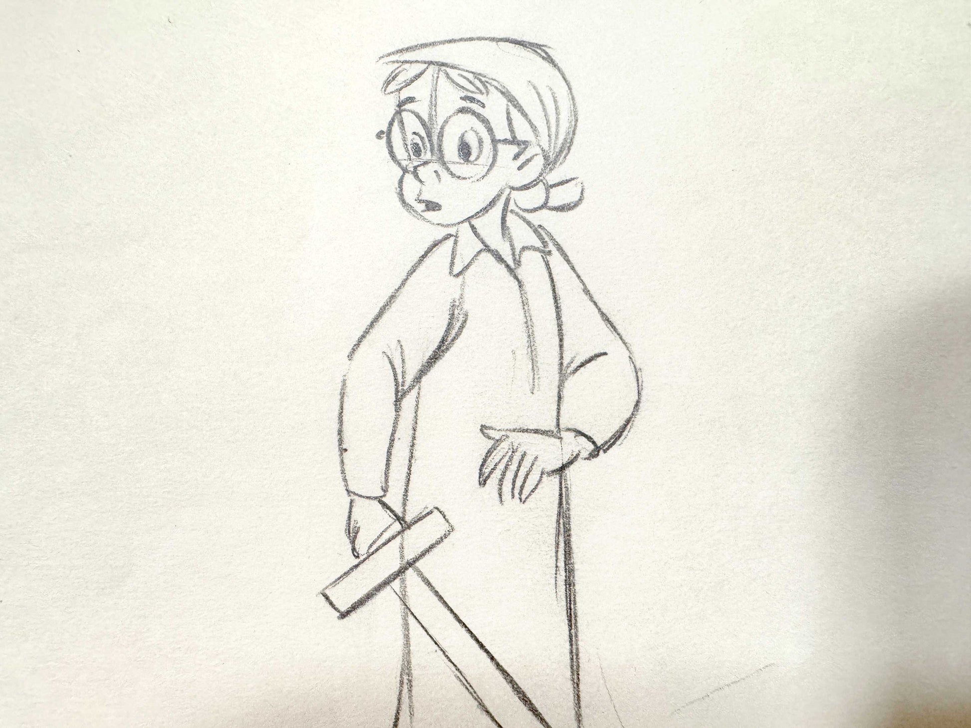 Peter Pan John Darling Original Animation Production Drawing (Walt Disney, 1953). For sale on FLIP Gallery