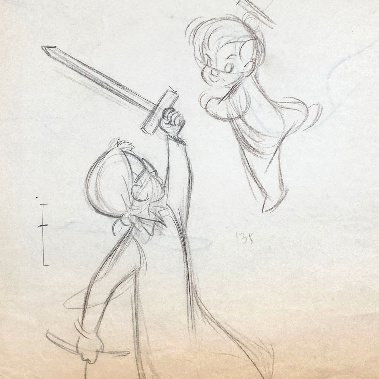 PETER PAN : John and Michael Darling Original Animation Drawing (Walt Disney, 1953). For sale on FLIP Gallery