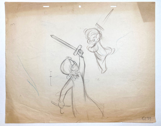 PETER PAN : John and Michael Darling Original Animation Drawing (Walt Disney, 1953). For sale on FLIP Gallery