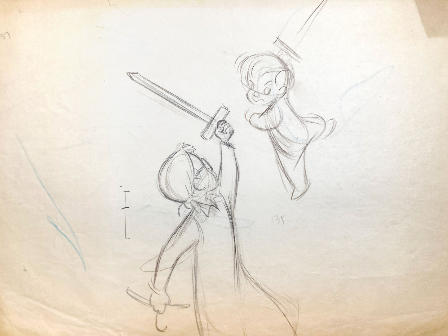 PETER PAN : John and Michael Darling Original Animation Drawing (Walt Disney, 1953). For sale on FLIP Gallery