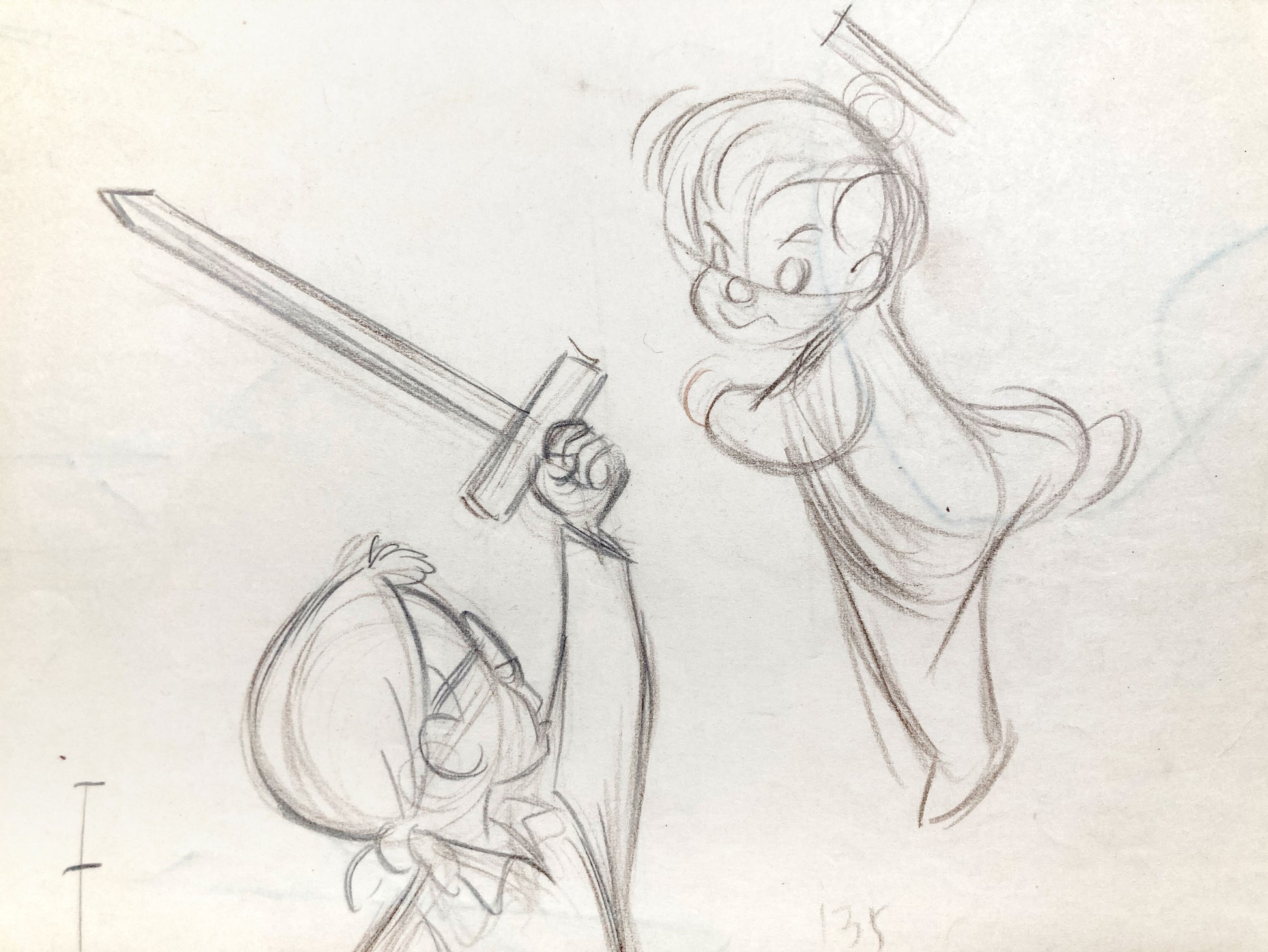 PETER PAN : John and Michael Darling Original Animation Drawing (Walt Disney, 1953). For sale on FLIP Gallery