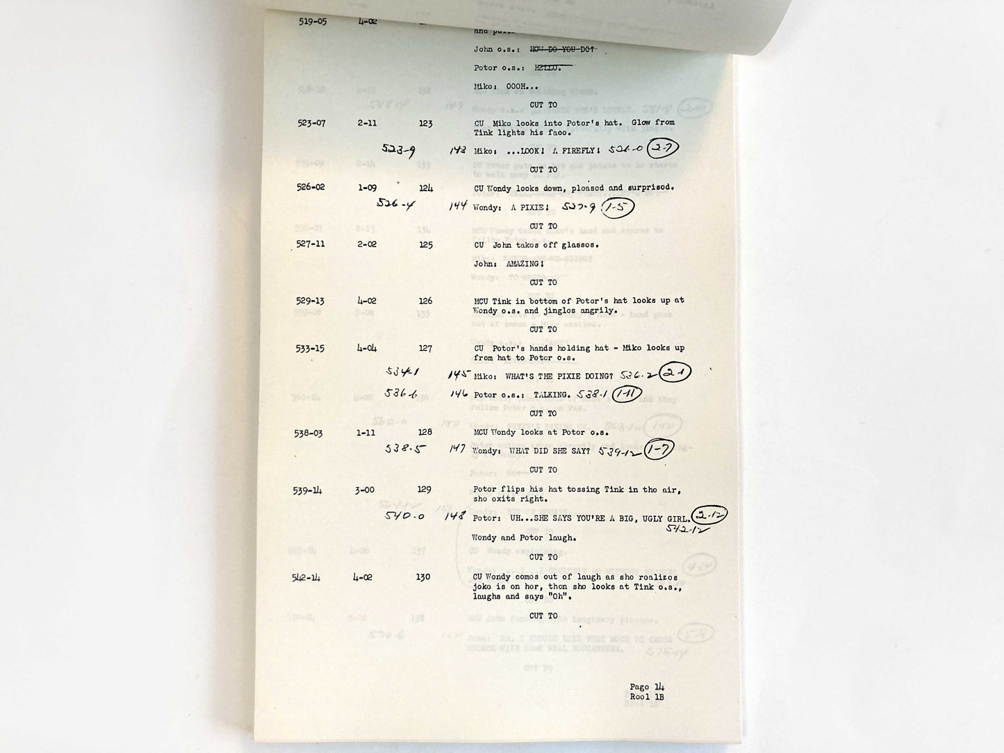 PETER PAN : Original 1953 Script from Walt Disney Productions