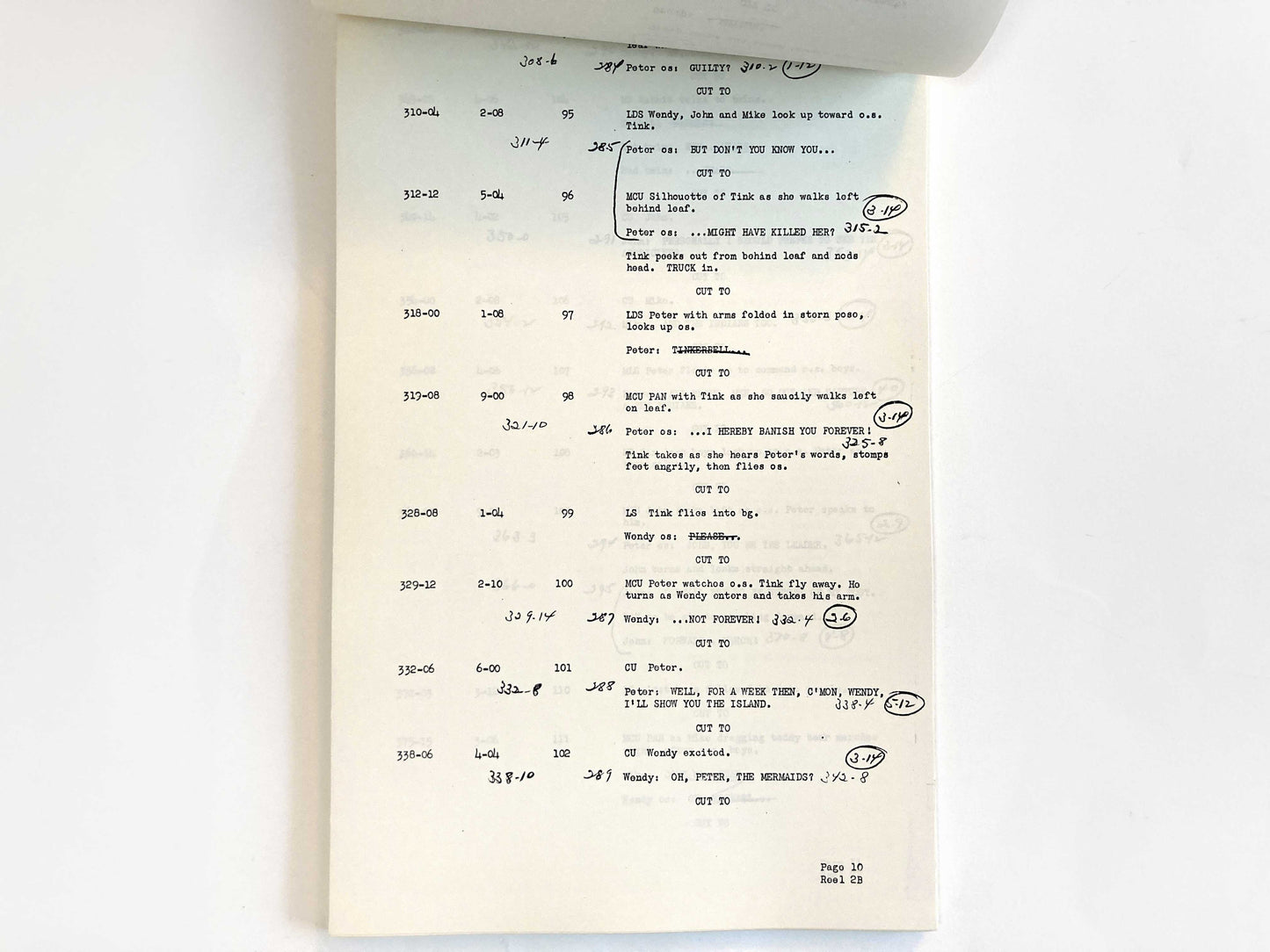 PETER PAN : Original 1953 Script from Walt Disney Productions