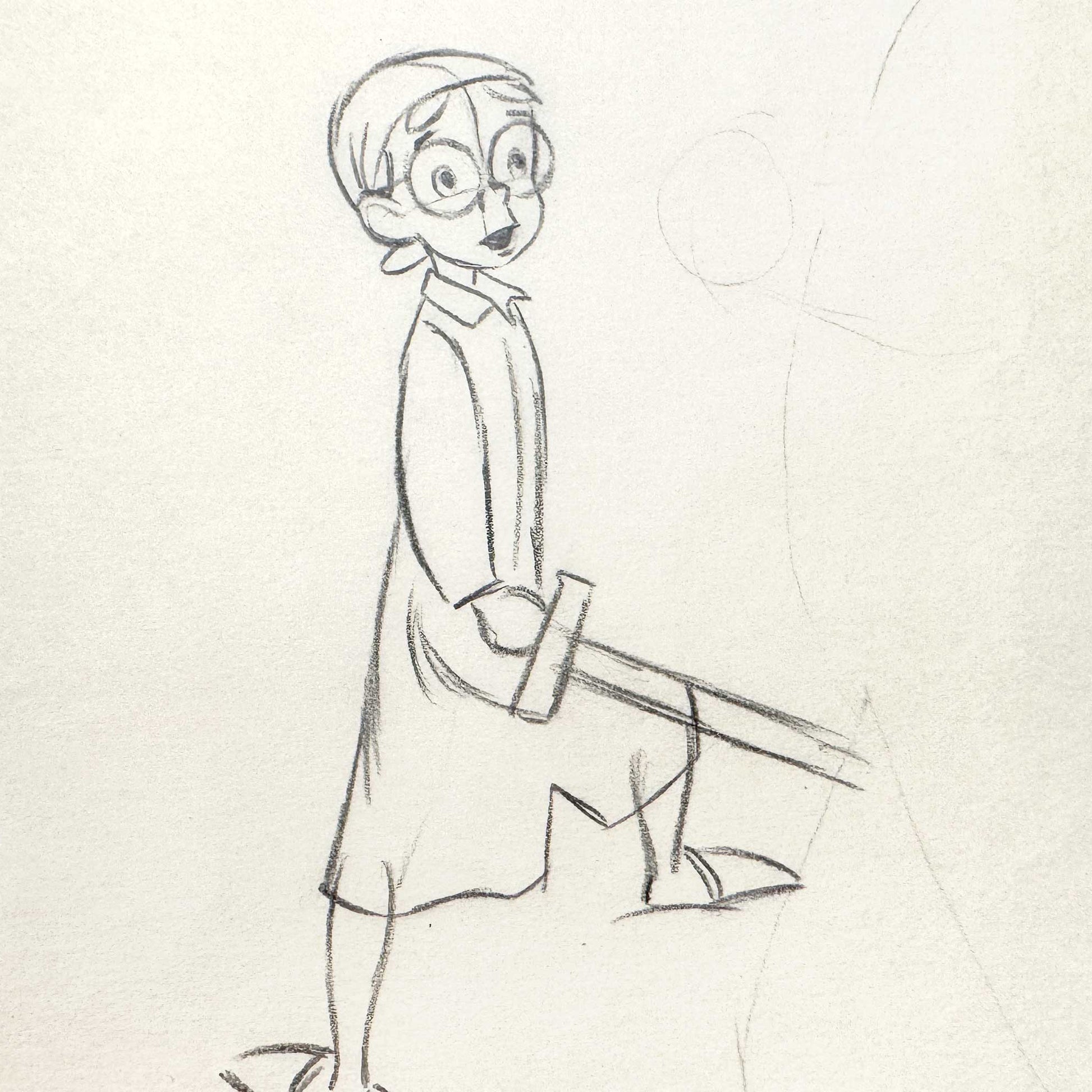 Peter Pan - John Darling Original Animation Production Drawing (Walt Disney, 1953). For sale on FLIP Gallery