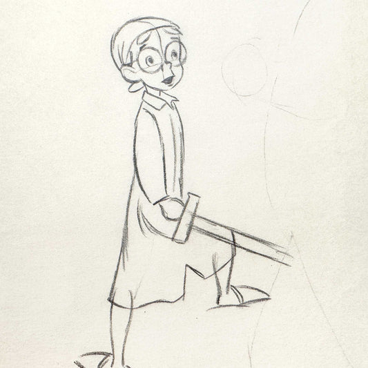 Peter Pan - John Darling Original Animation Production Drawing (Walt Disney, 1953). For sale on FLIP Gallery