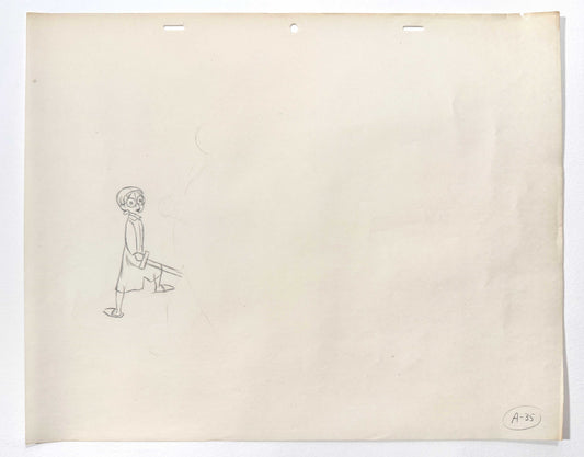 Peter Pan - John Darling Original Animation Production Drawing (Walt Disney, 1953). For sale on FLIP Gallery