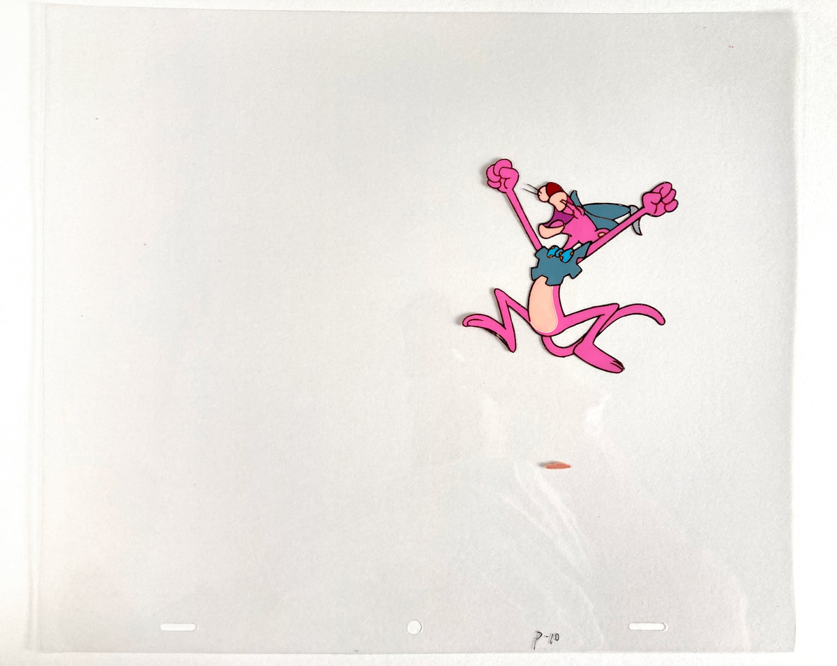 The Pink Panther : Original Production Lot of Animation Cel and Matching Drawing (Tv show 1980s). For sale on FLIP Gallery