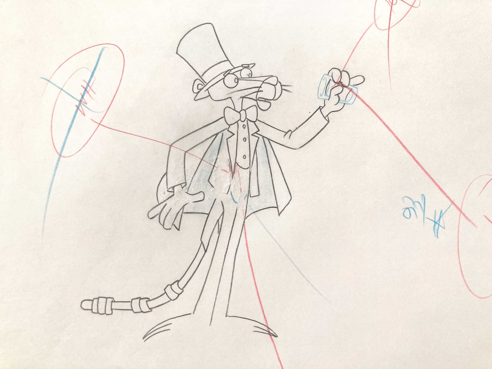Original Production Used Animation Drawing of The Pink Panther (From the 80's). For sale on FLIP Gallery