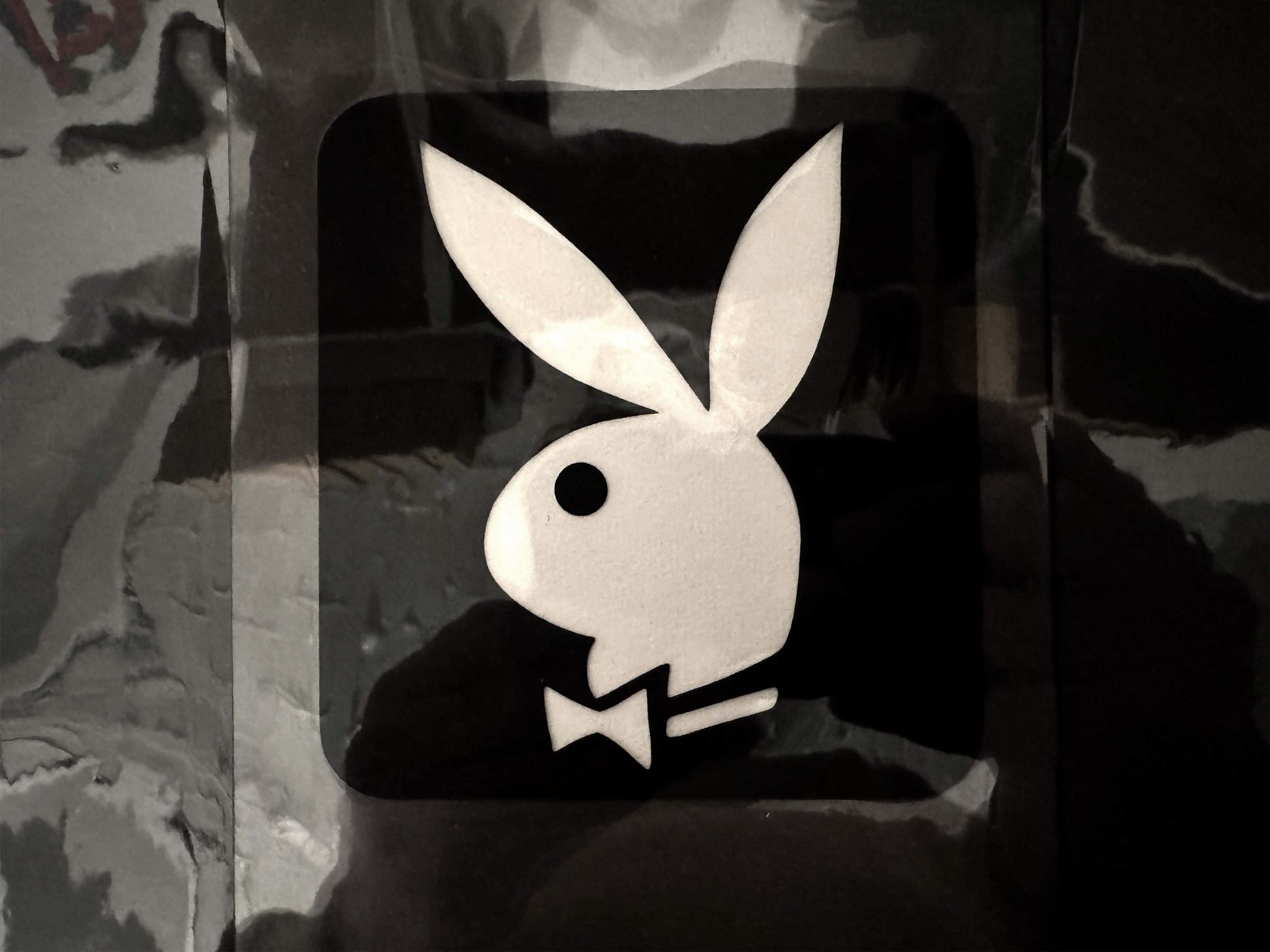 Rare original hand-painted animation cel used in the production of the animated intro for Playboy TV during the 1980s. For sale on FLIP Gallery